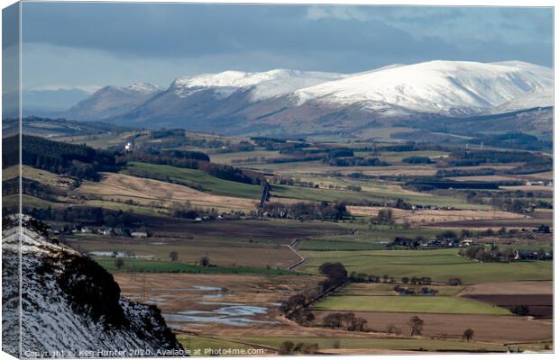 View to the Ochil Hills Canvas Print by Ken Hunter