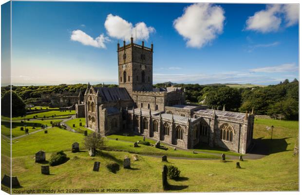 St. David's Cathedral, Pembrokeshire Canvas Print by Paddy Art