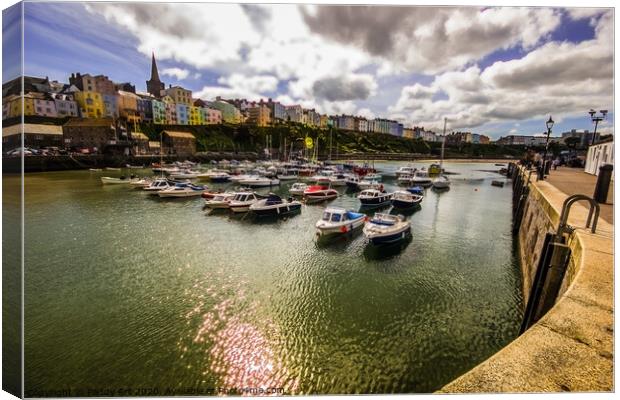 A View from Tenby Harbour Canvas Print by Paddy Art