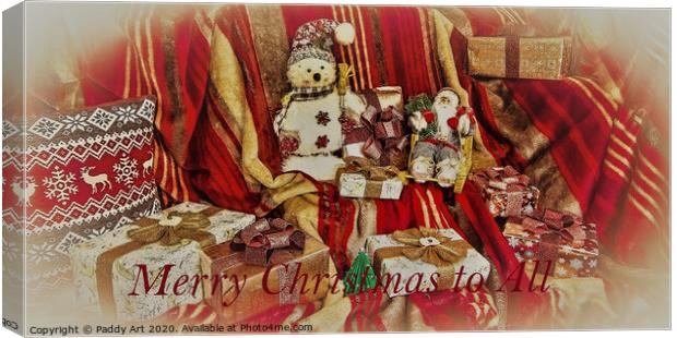 Merry Christmas to All Canvas Print by Paddy Art