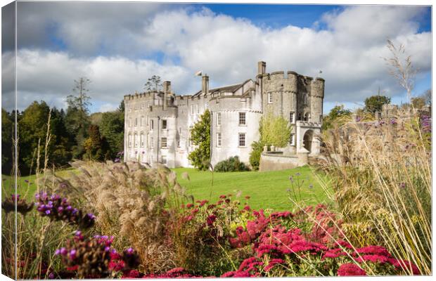 Picton Castle - Through the Flower Bed  Canvas Print by Paddy Art