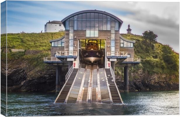 Ready for Launch - Tenby Lifeboat Canvas Print by Paddy Art