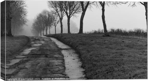 Road to nowhere Canvas Print by Paul Tyzack