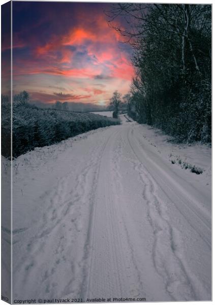 Outdoor road Canvas Print by Paul Tyzack