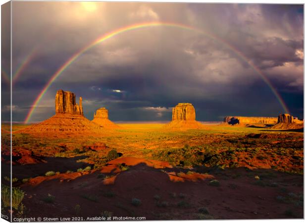 Monumental Rainbow Canvas Print by Steven Love