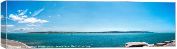 The Solent from Hurst Castle Canvas Print by Stephen Munn
