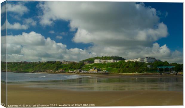 The sands at Scarborough, North Yorkshire Canvas Print by Michael Shannon