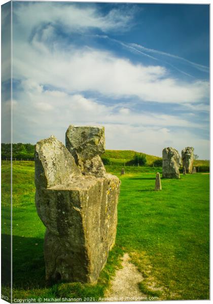 Standing Stones at Avebury, Wiltshire Canvas Print by Michael Shannon