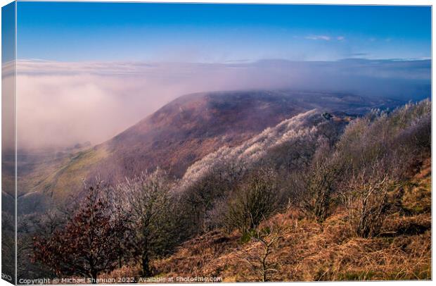 Early Morning Mist, North Yorkshire Moors Canvas Print by Michael Shannon