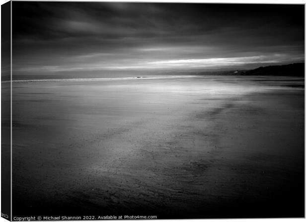 Filey beach, early morning abstract Canvas Print by Michael Shannon