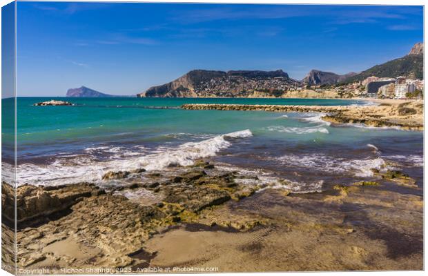 Calpe Beach, Spain Canvas Print by Michael Shannon