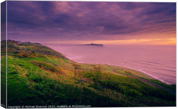 Dawn at Scarborough South Bay Canvas Print by Michael Shannon