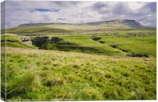 Breathtaking Panorama of Yorkshire's Penyghent Canvas Print by Michael Shannon
