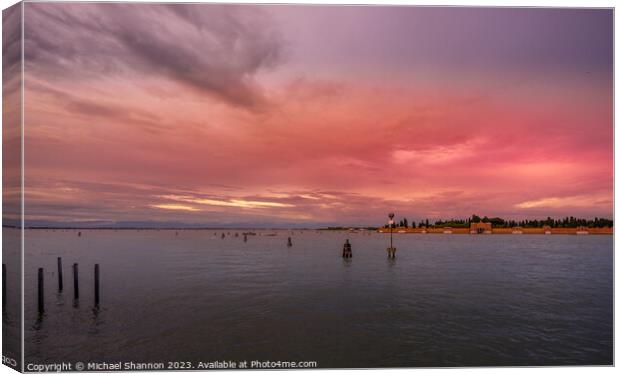 Evening Sky - Venice Canvas Print by Michael Shannon