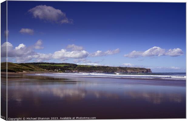 Upgang Beach, Whity, North Yorkshire Canvas Print by Michael Shannon