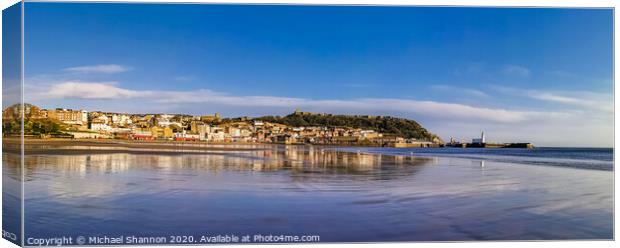Scarborough South Bay at low tide Canvas Print by Michael Shannon