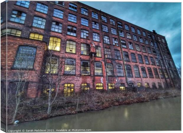 Old Mill at Dusk  Canvas Print by Sarah Paddison