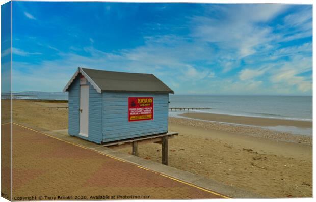 The Lone Beach Hut Canvas Print by Tony Brooks