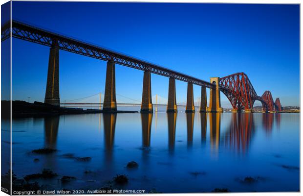 Forth Rail Bridge Canvas Print by David Wilson