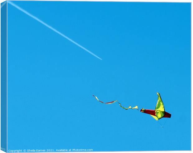 Let's Go Fly a Kite Canvas Print by Sheila Eames