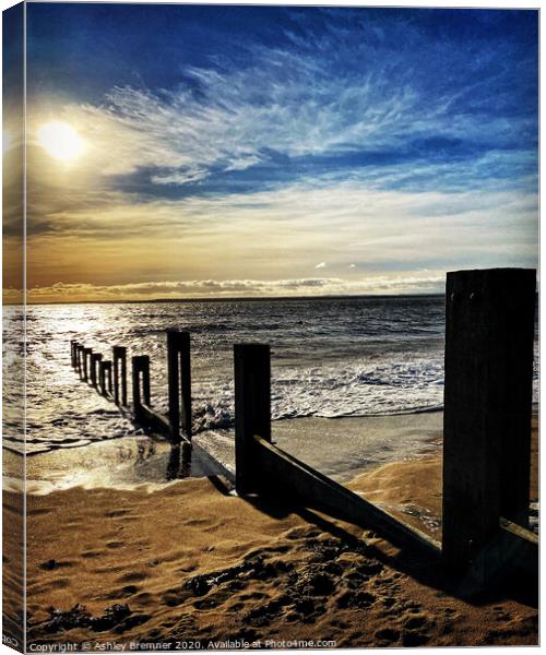 Monifieth Beach Canvas Print by Ashley Bremner