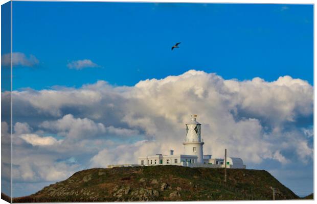 Strumble Head Lighthouse in Wales Canvas Print by Jonathan Moulton