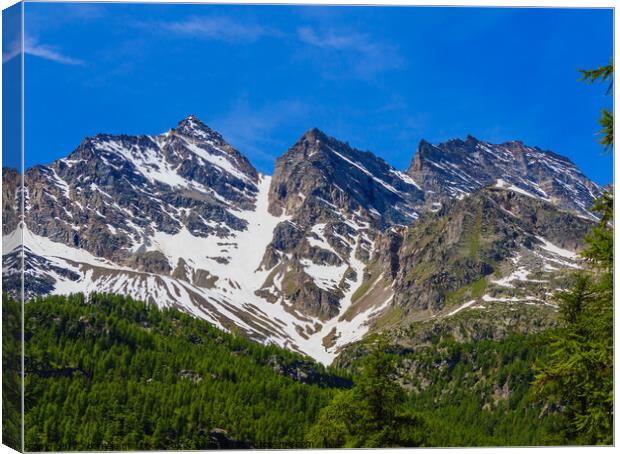  the Three Levanne the mountains in the National P Canvas Print by daniele mattioda