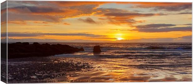 Cleveleys Beach Sunset Canvas Print by Michele Davis