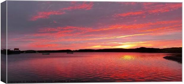 Fleetwood Boating Lake Sunset Canvas Print by Michele Davis