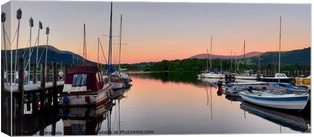 Derwent Water Marina, Twilight Canvas Print by Michele Davis