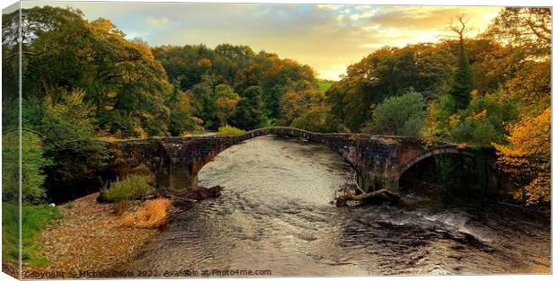 Cromwell's Bridge Autumn Canvas Print by Michele Davis
