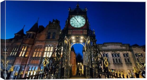 Eastgate Clock, Chester Canvas Print by Michele Davis