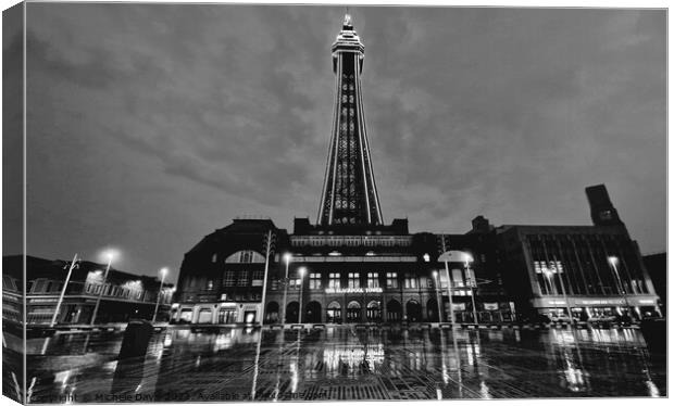 Blackpool Tower Reflections Canvas Print by Michele Davis