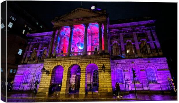 Liverpool Town Hall Illuminated Canvas Print by Michele Davis