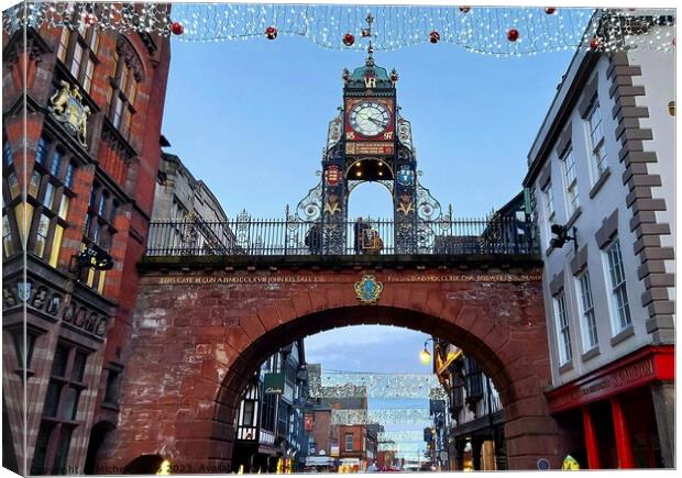 Eastgate Clock, Christmas Canvas Print by Michele Davis