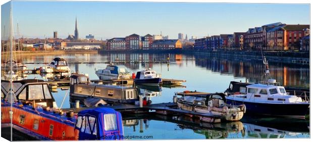 Preston Docklands Reflections Canvas Print by Michele Davis