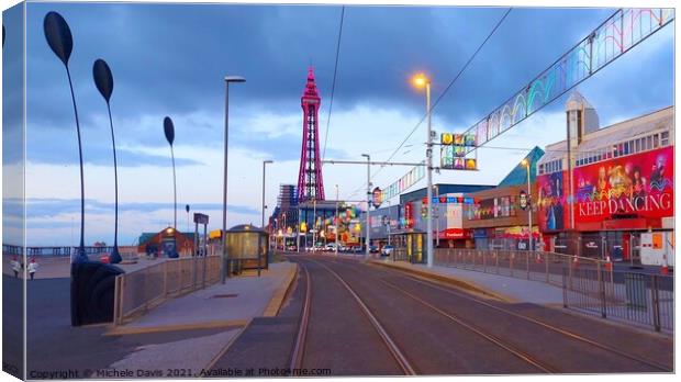Blackpool Tower and Promenade Canvas Print by Michele Davis