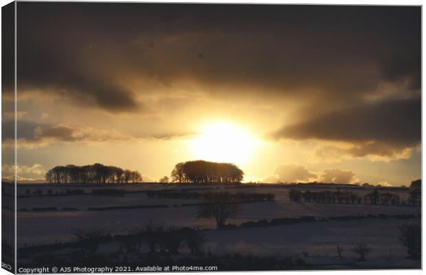 Sky sun Canvas Print by AJS Photography