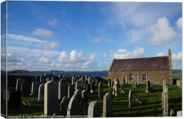 Old Coastal church Canvas Print by Terri Mackay