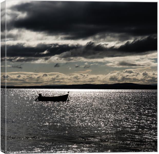 Boat and Bird as One Canvas Print by Mike Byers