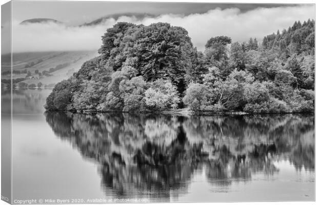 Tranquil Reflections of Loch Tay Canvas Print by Mike Byers