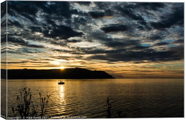 At Anchor, Cromarty Firth Canvas Print by Mike Byers