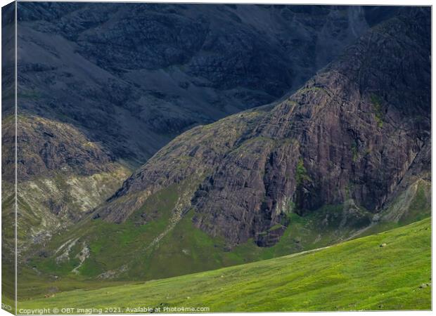 Majestic Black Cuillin Ridge Isle Of Skye Canvas Print by OBT imaging