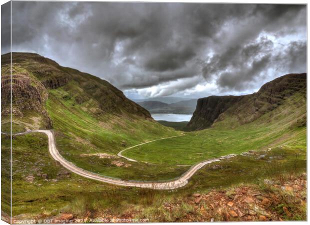 Bealach Na Ba Mountain Pass Road To Applecross West Highland Scotland Canvas Print by OBT imaging