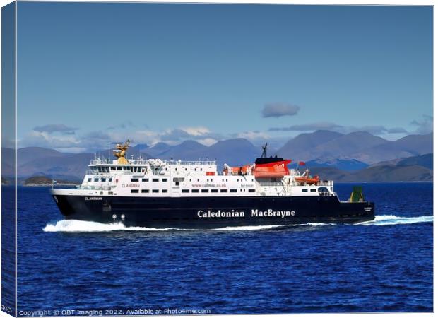 The Clansman Caledonian MacBrayne Ferry Canvas Print by OBT imaging