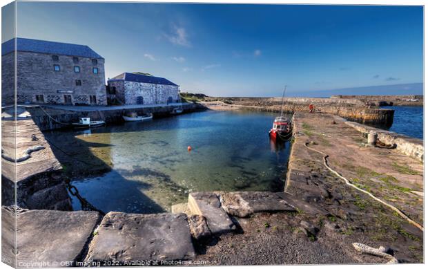 Portsoy Blues 17th Century Harbour Fishing Village Scotland Canvas Print by OBT imaging