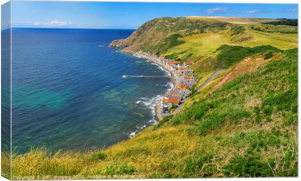 Crovie North East Scotland Fishing Village Cottage Canvas Print by OBT imaging