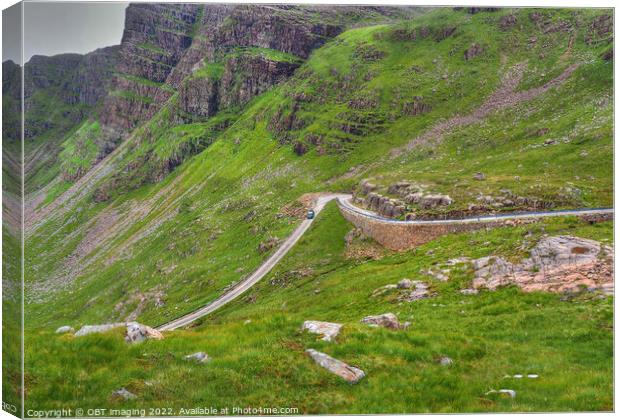 Bealach Na Ba Mountain Road To Applecross West Highland Scotland Canvas Print by OBT imaging