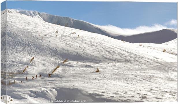 Cairngorm Mountains Highland Scotland Winter Skiing Canvas Print by OBT imaging