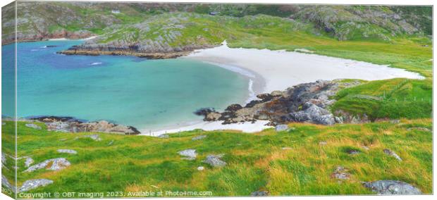 Achmelvich Beach Assynt West Highland Scotland   Canvas Print by OBT imaging